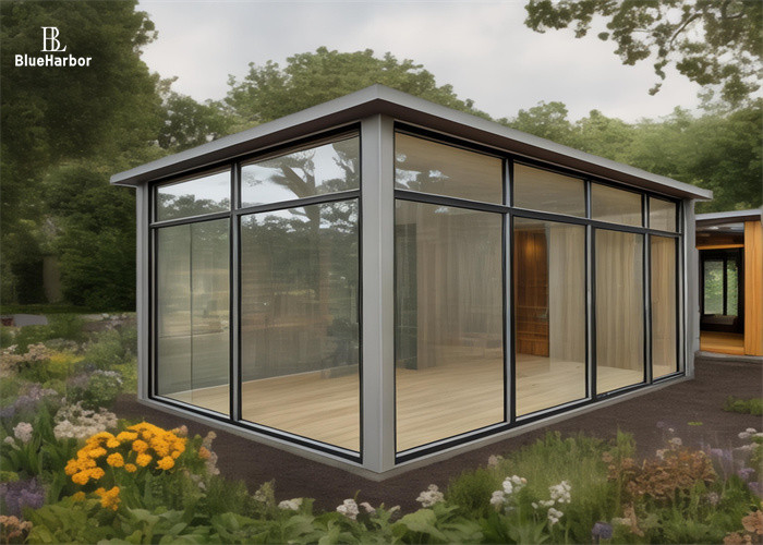 Studio prefabbricato multi-scenario con finestre da pavimento a soffitto da 20 a 46 mq