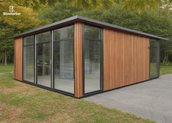 Studio prefabbricato multi-scenario con finestre da pavimento a soffitto da 20 a 46 mq